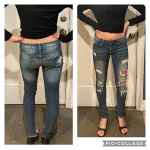 KanCan denim ripped skinny jeans, size W5